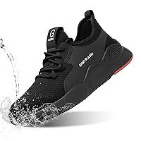 ulogu Waterproof Steel Toe Shoes for Men Women Lightweight Comfortable Puncture Proof Safety Work Sneakers Construction & Industrial