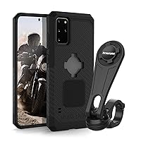 Rokform - Galaxy S20 Plus Rugged Case + Motorcycle Handlebar Phone Mount