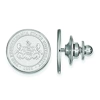 Penn State Crest Lapel Pin (14k White Gold)