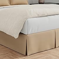 Bed Maker’s Never Lift Your Mattress Wrap Around Bed Skirt, Classic Style, Low Maintenance Wrinkle Resistant Fabric, Traditional 14 Inch Drop Length, Queen, Mocha