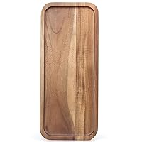 Wooden Serving Platters Acacia Long Charcuterie Boards Rectangle Wood Tray Home Decor Serving Cheese Board Appetizer Snack Plates Kitchen Dinner Platter for Food Dish Rectangular Cake Dessert Trays