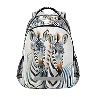 Zebra Animal Horse Backpacks Travel Laptop Daypack School Book Bag for Men Women Teens Kids