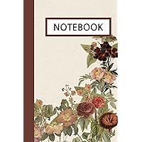 notebook: Autumn flowers on the country road