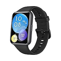 HUAWEI Watch FIT 2 SmartWatch, 1.74 Inch FullView Display, Bluetooth Calls, Health Management, Long Battery Life, Animated Quick Workouts, SpO2 Capture, Black