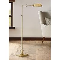 Regency Hill Jenson Traditional Metal Adjustable Pharmacy Floor Lamp Swing Arm 54
