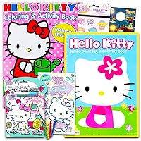 Hello Kitty Coloring & Activity Book Super Set - 4 Hello Kitty Coloring Books, Crayons Bundle With 50 Hello Kitty Stickers and More (Hello Kitty Party Pack)