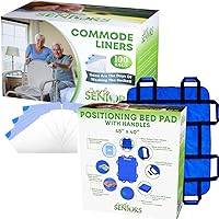Commode Liners & Positioning Bed Pad with Handles 48