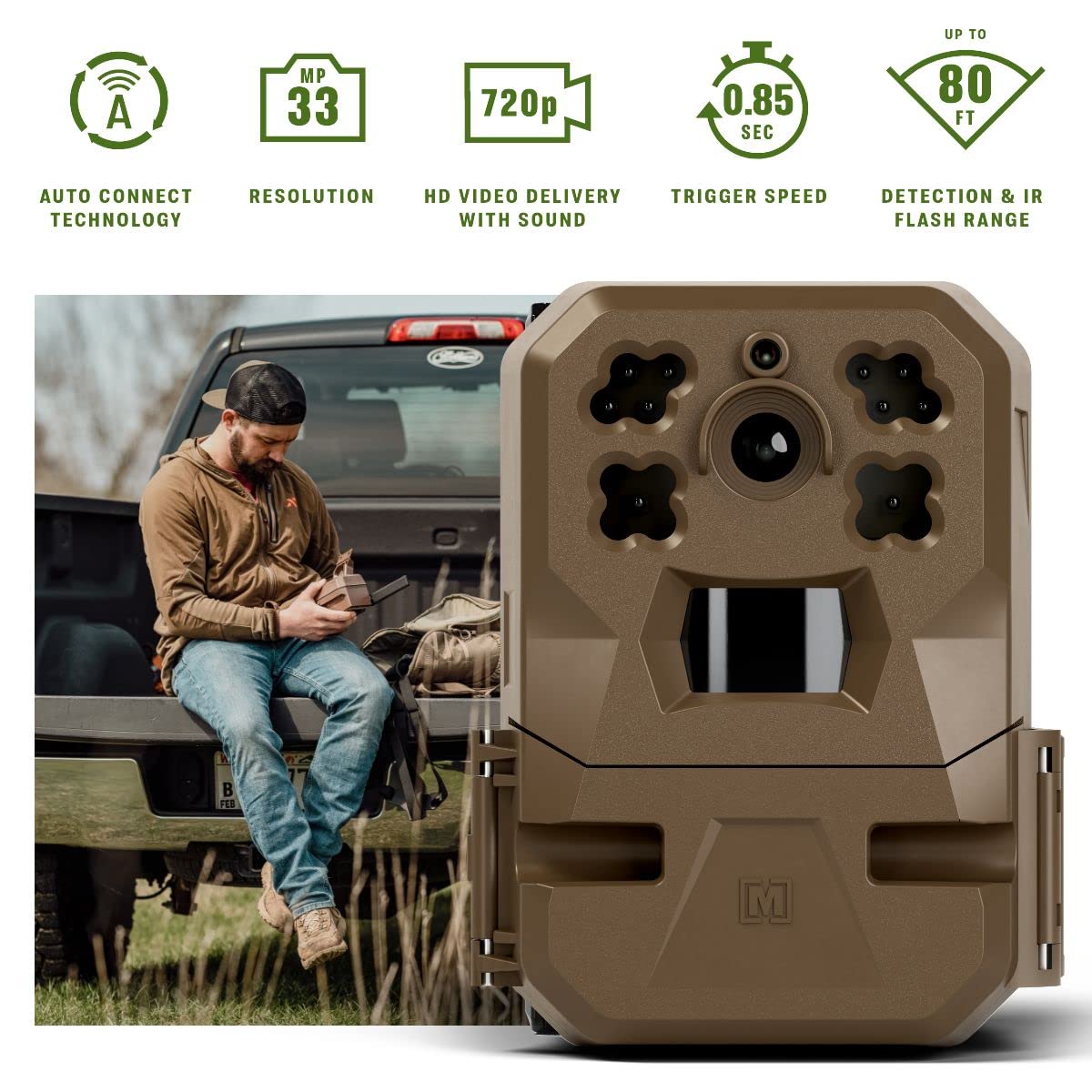 Moultrie Mobile Edge Cellular Trail Camera 2-Pack, Brown