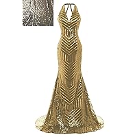 V Neck Sequin Prom Dress Long Mermaid Evening Gown Sparkly Evening Dresses for Women