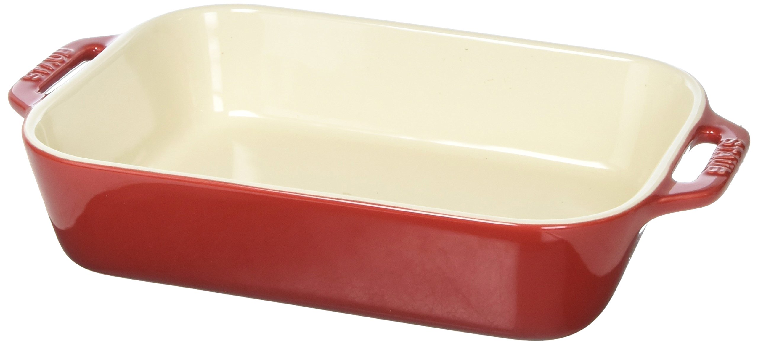 STAUB Ceramics Rectangular Baking Dish, 10.5x7.5-inch, Cherry