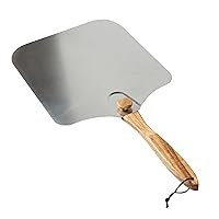 Pizza Kitchen Aluminum Pizza Peel with Collapsible Wooden Handle, 14x16-Inch