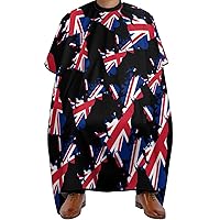 Birtish Flag Map Hair Cutting Cape for Adult Professional Barber Cape Waterproof Haircut Apron Hairdressing Accessories