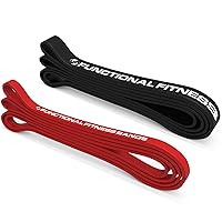 RubberBanditz Pull Up Assist Bands Set by Functional Fitness. Heavy Duty Resistance and Assistance Training Band