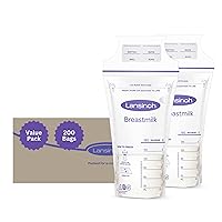 Milk Storage Bags, 200 Count Value Pack, Easy to Use Breast Milk Storage Bags for Feeding, Presterilized, Hygienically Doubled-Sealed for Refrigeration and Freezing, 6 Ounce