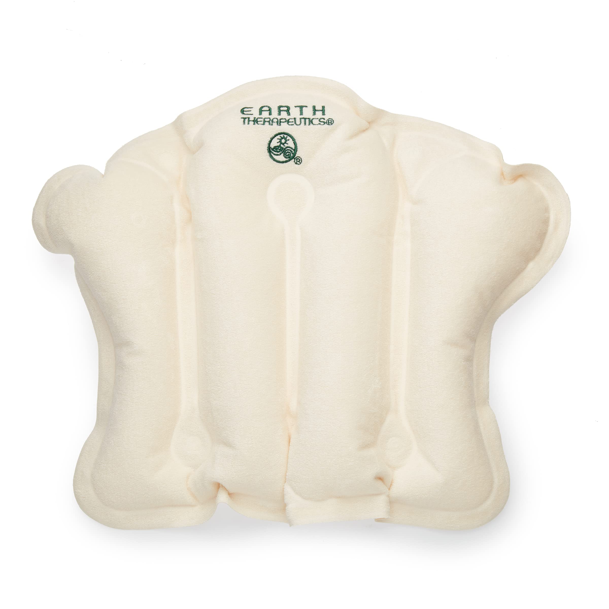 Earth Therapeutics Terry Covered Bath Pillow, Natural