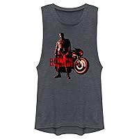 Fifth Sun Batman Batcycle Red Light Women's Fast Fashion Tank Top