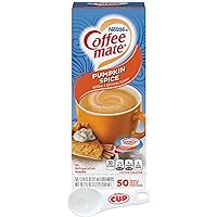 Coffee mate Pumpkin Spice, 50 Count Box (Pack of 1) Liquid Creamer Singles with By The Cup Coffee Scoop