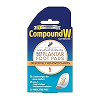 Maximum Strength One Step Plantar Wart Remover Foot Pads, 20 Count