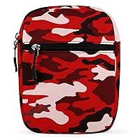 Red Black Camouflage Mini Crossbody Bag Anti-Theft Side Shoulder Bags Messenger Bag Unisex