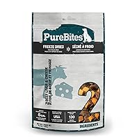 PureBites Beef & Cheese Freeze Dried Dog Treats, 2 Ingredients, Made in USA, 4.2oz