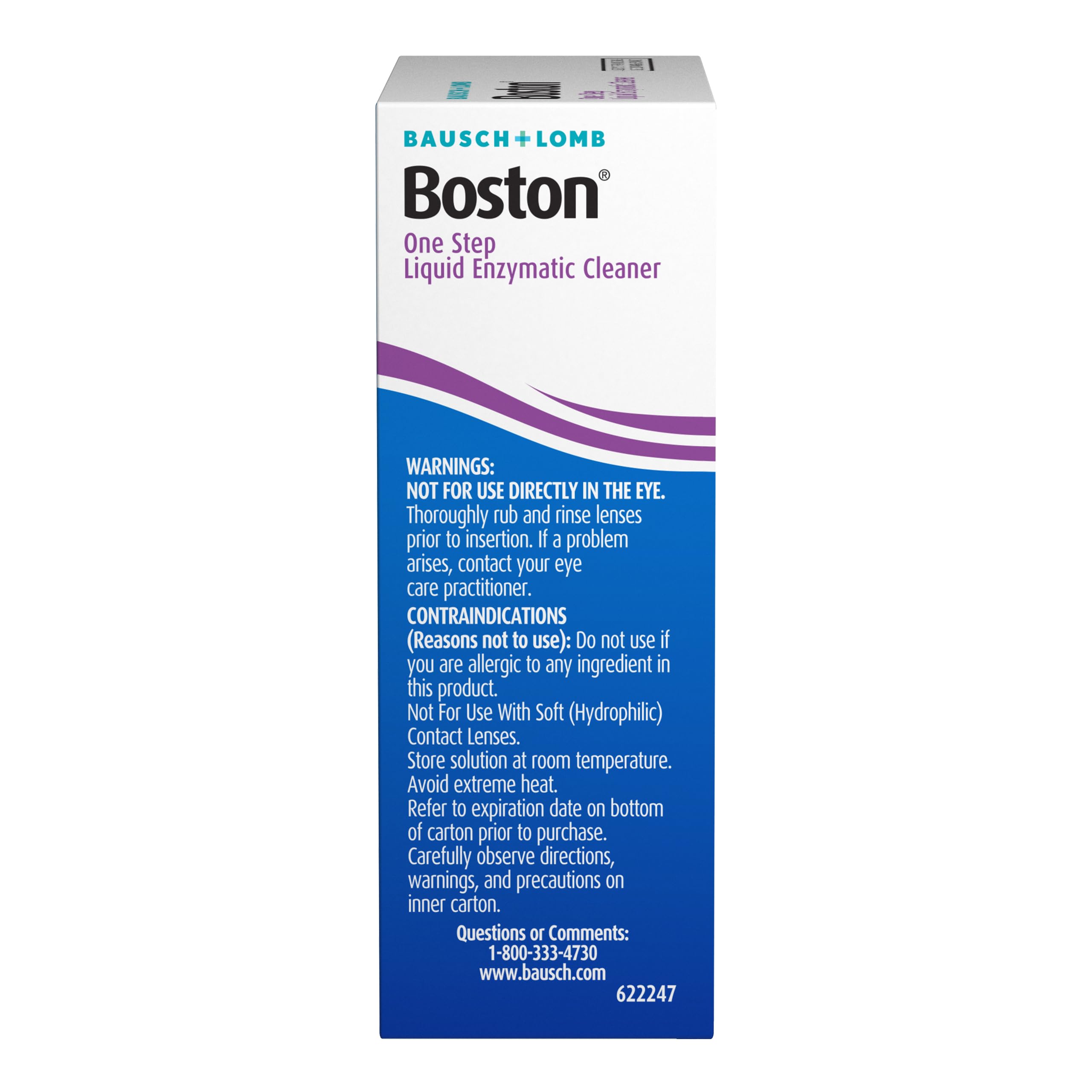 Boston One Step Liquid Enzymatic Cleaner, Protein Remover, 0.01 Fl Oz (1 Box of 15 Dispensers)