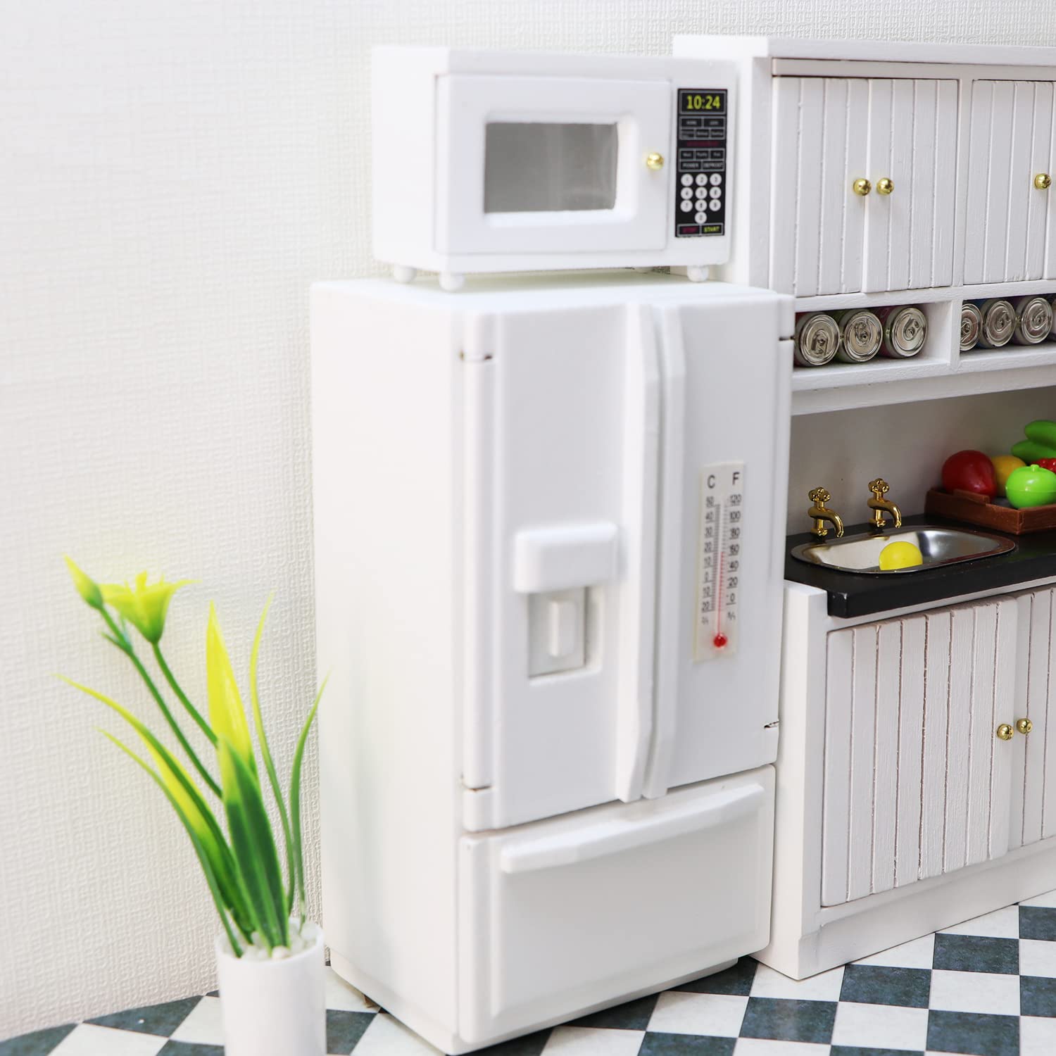 Microwave and Mini Fridge for Dollhouse