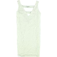 GUESS Womens Frida Lace A-line Bodycon Dress, White, X-Large