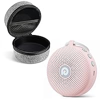Dreamegg D11MAX Pink Bundle with Portable Travel Case - Portable White Noise Sound Machine for Baby Adult, Crush-Resistant Travel Case Provides Protection from Scratches & Water Splashes