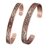 Copper Bracelets for Men 99.99% Pure Copper 3500Guass Magnetic Therapy Pain Relief