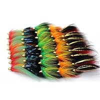 40 pcs/lot Cone Head Tube Fly 5 Colors Assorted Streamer Fly Salmon Trout Steelhead Fly Fishing Flies Lures Set