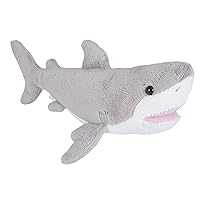 Wild Republic Great White Shark plush, Stuffed Animal, Plush Toy, Gifts for Kids, Sea Critters 11 inches