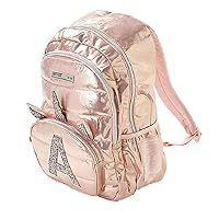 Justice Girls Rose Gold Unicorn Initial Backpack (Initial M)