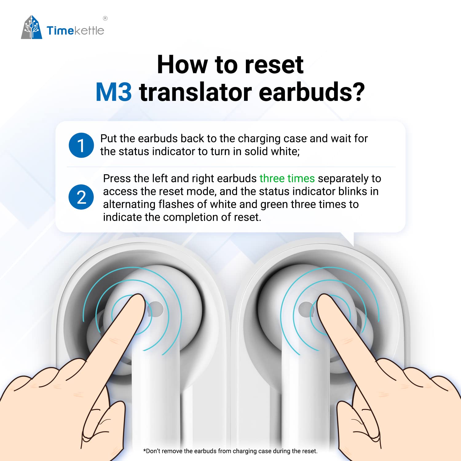 Timekettle M3 Language Translator Earbuds, Two-Way Translator Device with APP for 40 Languages & 93 Accents Online, Offline Translator for Exploring Expat Life Freely, Compatible with iOS & Android