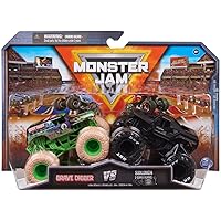 Monster Jam Grave Digger Vs Soldier Fortune Black Ops (1:64 Scale diecast Double Pack)