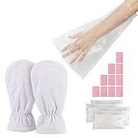 400 Counts Paraffin Wax Bags for Hands and Feet & Paraffin Wax Mitts, Segbeauty Plastic Paraffin Wax Liners, Heated Hand SPA Mittens for Women, thera-py Wax Refill Socks & Gloves Paraffin Bath Covers