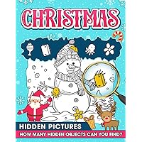 Christmas Hidden Pictures: Search For All Hidden Object In Christmas Find And Search Puzzles, Great Gifts For Adults Gifts For Birthday, Stress Relief, Creativity