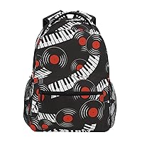 ALAZA Piano Keys Music Backpack for Women Men,Travel Trip Casual Daypack College Bookbag Laptop Bag Work Business Shoulder Bag Fit for 14 Inch Laptop