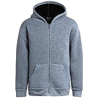Boys Sweatshirt – Heavyweight Sherpa Fleece Lined Zip Hoodie Sweatshirt – Winter Sweatshirt Jacket for Boys (8-18)