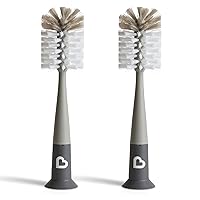 Munchkin® Bristle™ Bottle Brush, Modern Design, 2 Pack, Grey