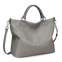 Kattee Women's Soft Genuine Leather Tote Bag, Top Satchel Purses and Handbags