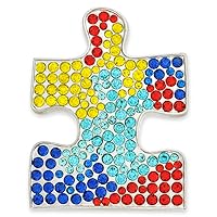 PinMart Autism Awareness Pin – Nickel Plated Enamel Lapel Pin - Inspiring Symbols of Autism Support - Secure Clutch Back for Hats, Scarves and Backpacks