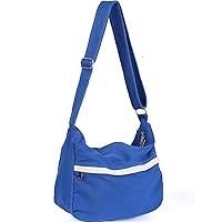 WantGor Canvas Crossbody Bag for Women Men, Large Shoulder Tote Bag Work Handbag Casual Hobo Bags