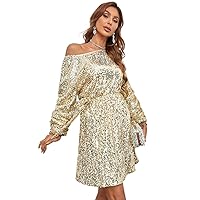 Women's Dresses Batwing Sleeve Sequin Dress Dress for Women