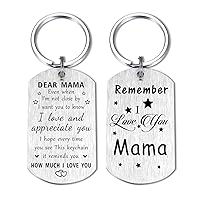 Mama Mama Mothers Day Gifts, I Love You Mama Keychain, Happy Birthday Gift for My Mama, Meaningful Mama Mother's Day Present for Woman, Best Long Distance Bear Mama Gift Ideas