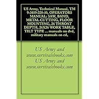 US Army, Technical Manual, TM 9-3419-228-10, OPERATORS MANUAL: SAW, BAND, METAL CUTTING, FLOOR MOUNTING, 26 THROAT DEPTH, 26X26 WORK TABLE, TILT TYPE TABLE, ... manuals on dvd, military manuals on cd,