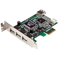 StarTech.com 4 Port PCI Express Low Profile High Speed USB Card - PCIe USB 2.0 Card - PCI-E USB 2.0 Card (PEXUSB4DP)
