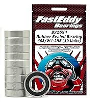FastEddy Bearings 8X16X4 Rubber Sealed Bearing 688/W4-2RS (10 Units)