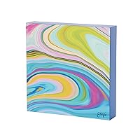 Enesco Izzy and Oliver EttaVee In the Groove Marbled Hanging Wall Decor, 7.85 Inch, Multicolor