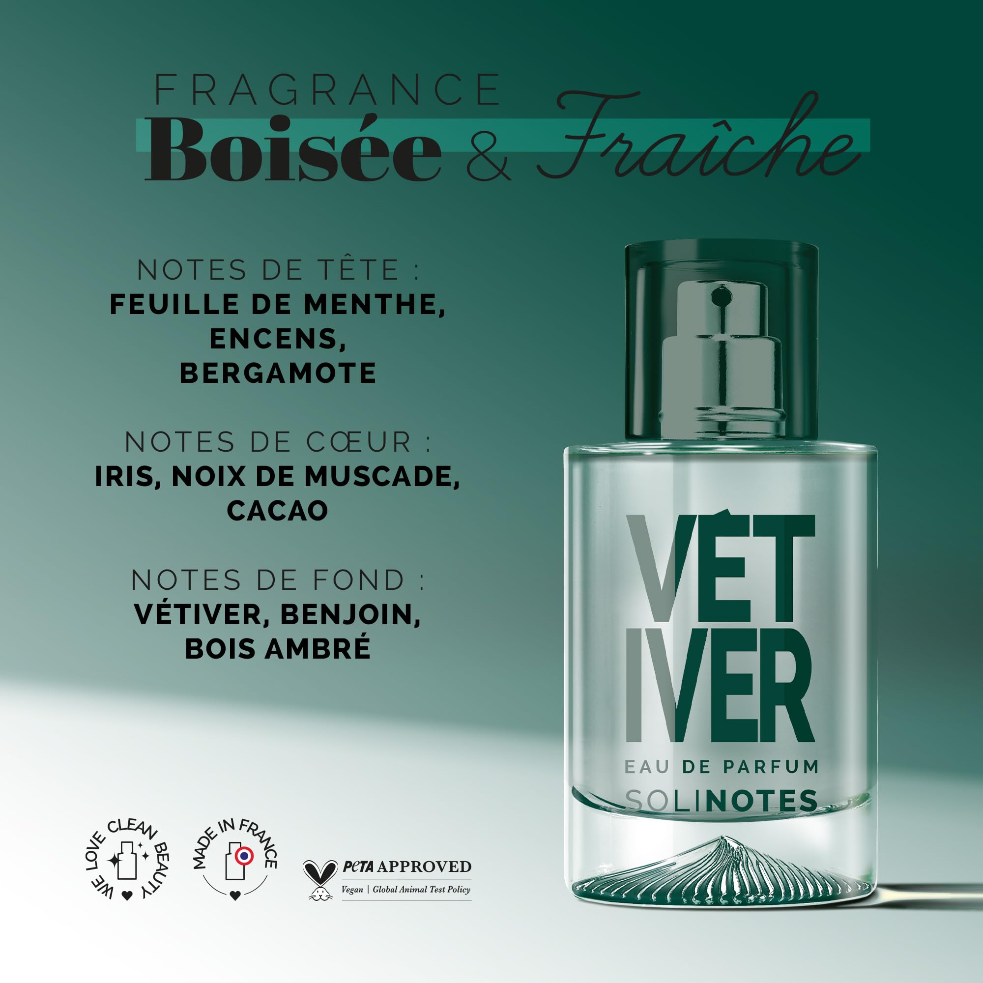 Solinotes Vétiver Eau de parfum 50ml