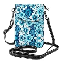 Cartoon cute flowers Small Cell Phone Purse - Ideal Travel Accessory for Women and Teens - Adjustable Strap